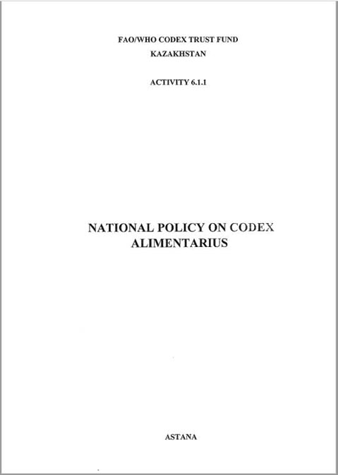 Kazakhstan National Policy on Codex Alimentarius